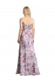 Trapèze Satiné Stretch Floral Longue Formelles Robes demoiselle d'honneur / Robes de soirée en Gros
