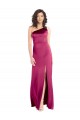 Trapèze Satiné Stretch Longue Formelles Robes demoiselle d'honneur / Robes de soirée / Robes de bal en Gros