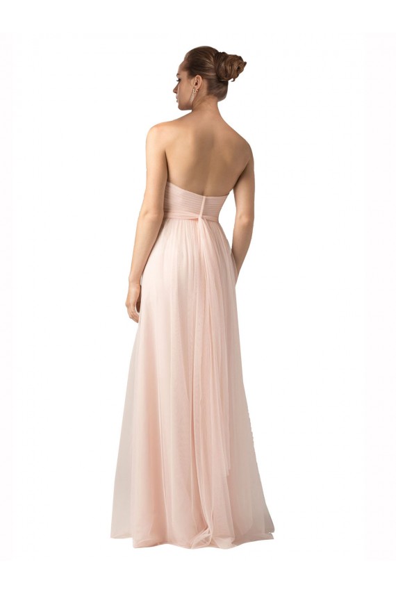 Trapèze Tulle Longue Robes demoiselle d'honneur en Gros
