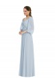 Trapèze Épaule Dénudée Mousseline Longue Formelles Robes demoiselle d'honneur / Robes de soirée en Gros