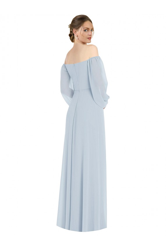 Trapèze Épaule Dénudée Mousseline Longue Formelles Robes demoiselle d'honneur / Robes de soirée en Gros