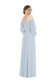 Trapèze Épaule Dénudée Mousseline Longue Formelles Robes demoiselle d'honneur / Robes de soirée en Gros