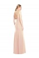 Trompette Bateau Crêpe Stretch Longue Robes demoiselle d'honneur / Robes de bal en Gros