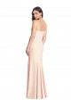 Trompette Bretelles spaghetti Crêpe Stretch Longue Robes demoiselle d'honneur / Robes de bal en Gros