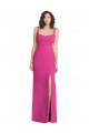 Trompette Col Carré Crêpe Stretch Longue Robes demoiselle d'honneur / Robes de bal en Gros