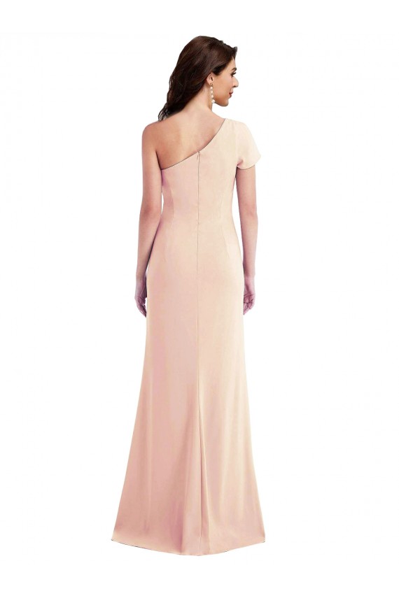Trompette Crêpe Stretch Longue Formelles Robes demoiselle d'honneur / Robes de soirée / Robes de bal en Gros