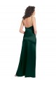 Vert Chasseur Trapèze Scoop Satiné Stretch Longue Formelles Robes demoiselle d'honneur / Robes de soirée / Robes de bal en Gros