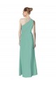 Vert de jade Trapèze Mousseline Longue Robes demoiselle d'honneur en Gros