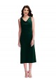 Vert foncé Fourreau midi Velours Stretch Courte Robes demoiselle d'honneur / Robes de bal / Robes de cocktail en Gros