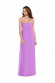 Violet Trapèze Mousseline Longue Robes demoiselle d'honneur en Gros