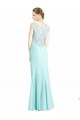 Waterfall Sirène Col V Mousseline Dentelle Longue Robes demoiselle d'honneur en Gros