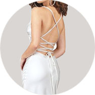 Bretelles croisées Robes de mariée en Gros