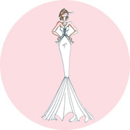 Sirène Robes de mariée en Gros