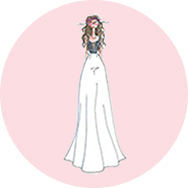 Trapèze Robes de mariée en Gros